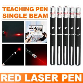 650nm Red Laser Pointer Pen Light Visible Single Beam AAA Lazer Torch 5PCS 9900 Miles Mini Small Teaching Pen Light Pet Toys (Option: Red)